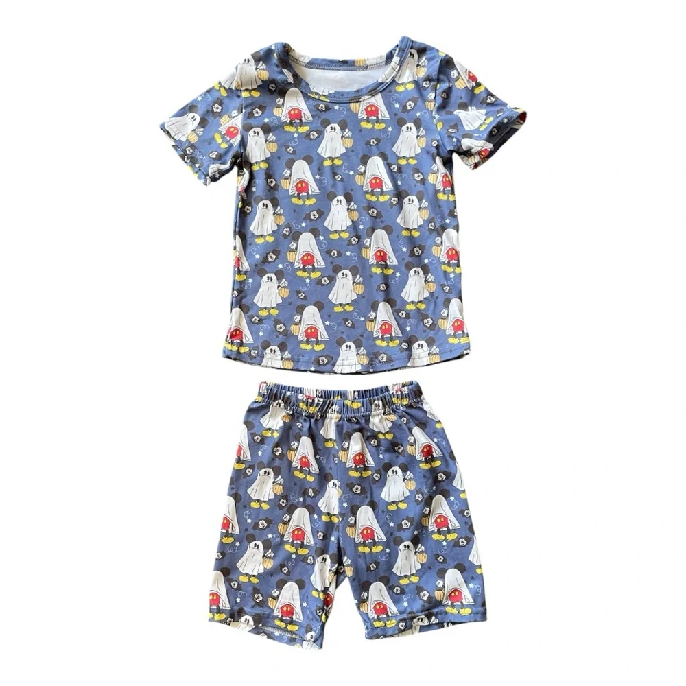 #365, Mickey Mouse Halloween pajama set of top and shorts, size 24 mo